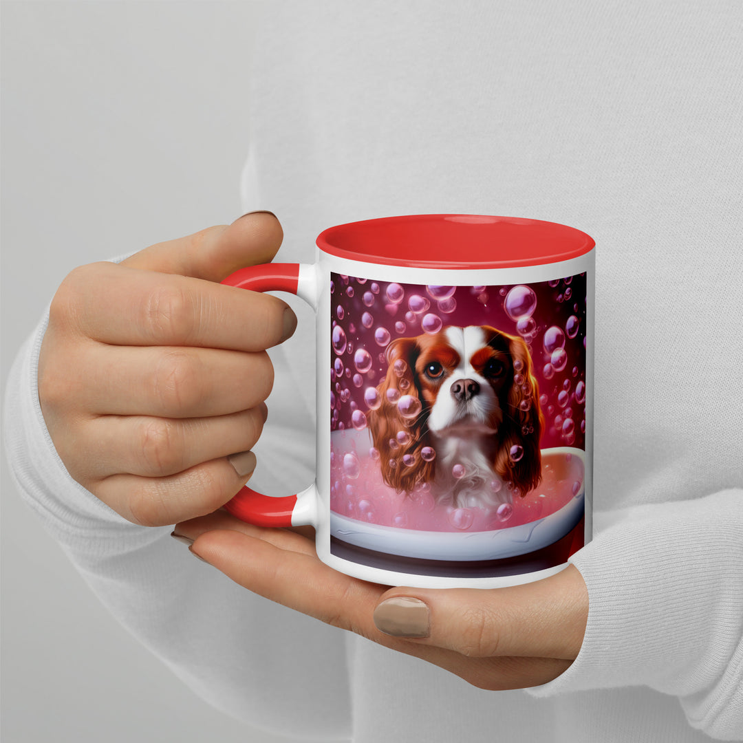 Cavalier King Charles Spaniel Romantic- Mug with Color Inside v2