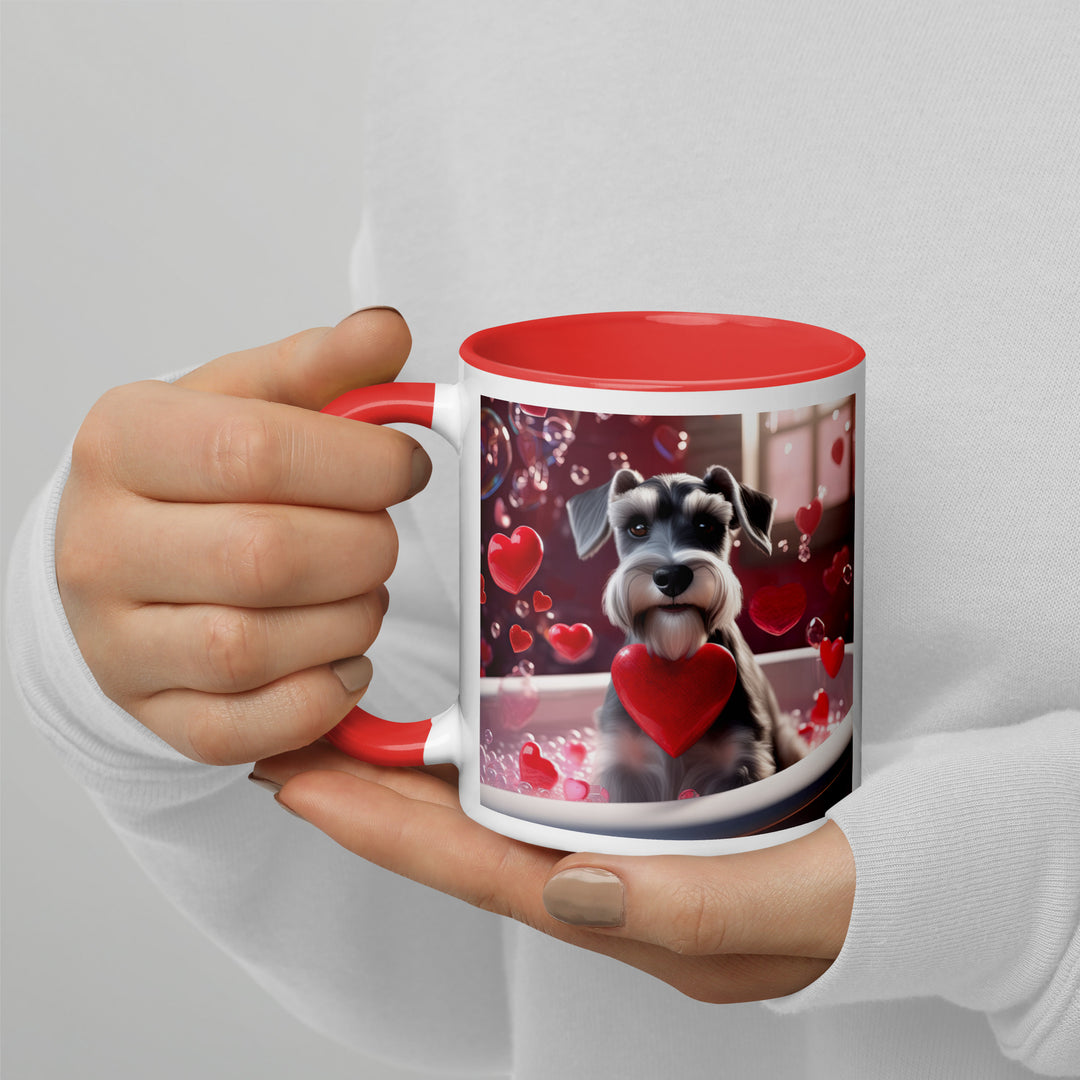 Miniature Schnauzer Romantic- Mug with Color Inside v2