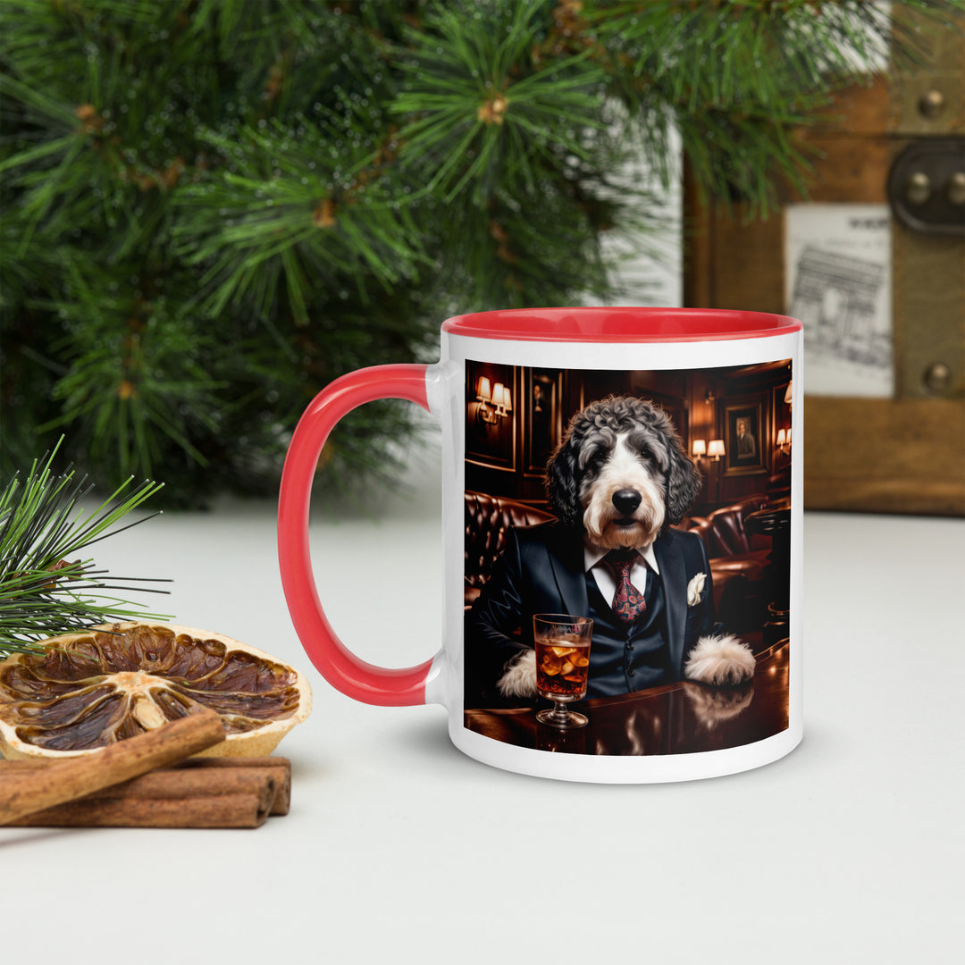 Bernedoodle General- Mug with Color Inside v13