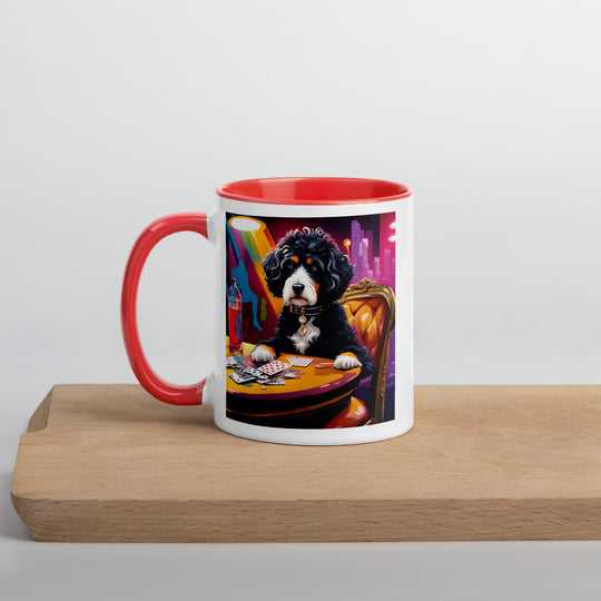 Bernedoodle General- Mug with Color Inside v14