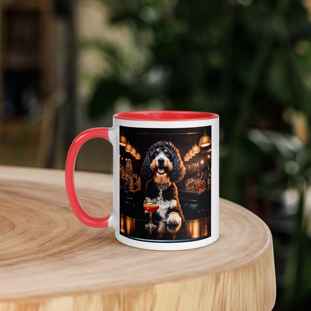 Bernedoodle General- Mug with Color Inside v15