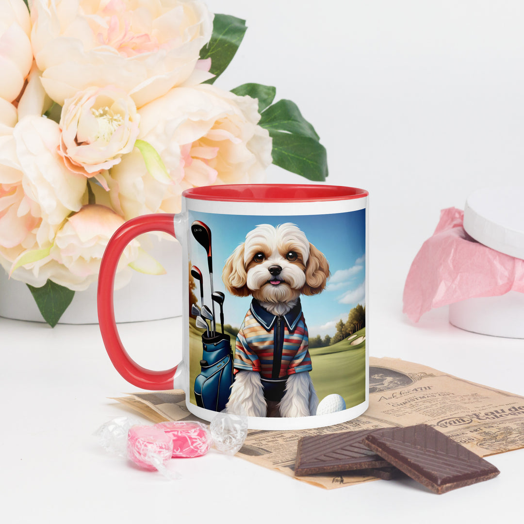 Cavachon Golfer- Mug with Color Inside