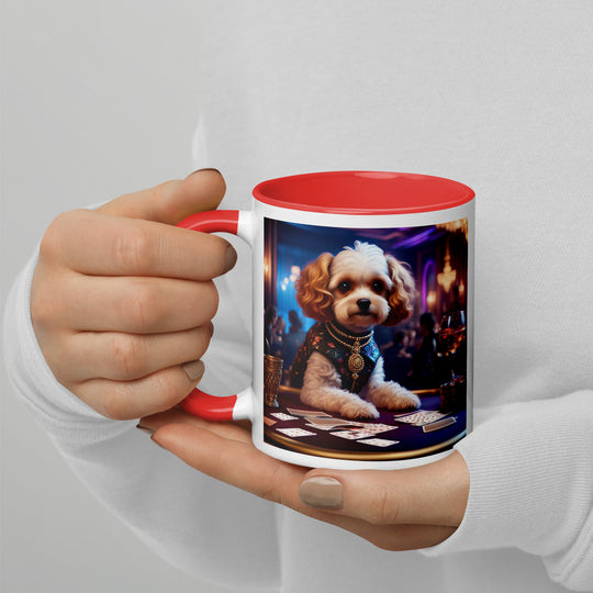 Cavapoo General- Mug with Color Inside v29