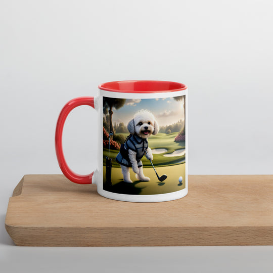 Maltipoo Golfer- Mug with Color Inside