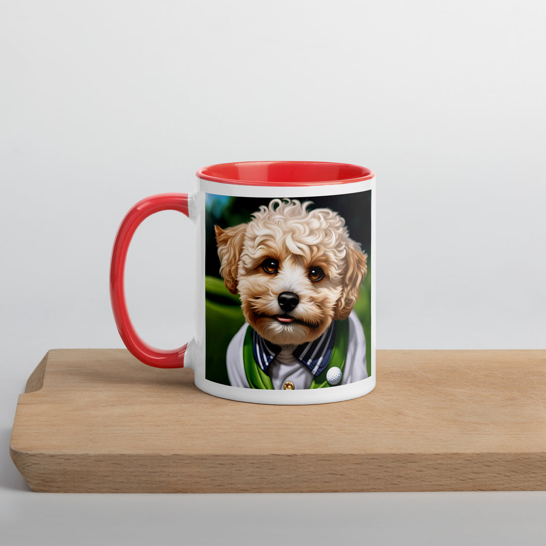 Maltipoo Golfer- Mug with Color Inside v2