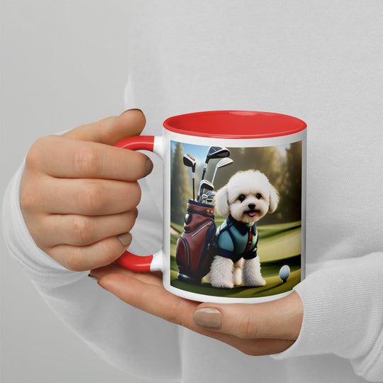 Maltipoo Golfer- Mug with Color Inside v4