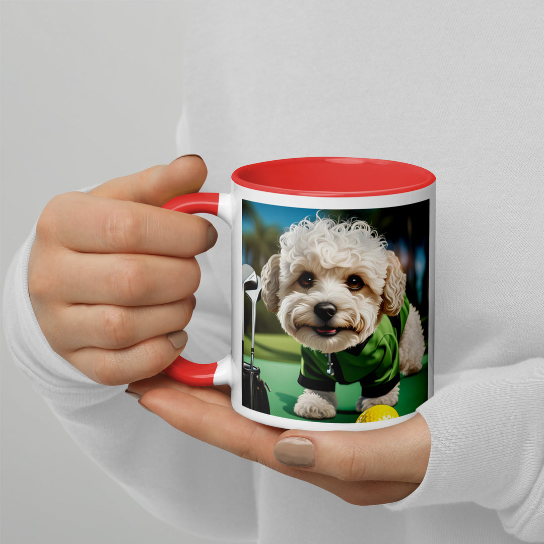 Maltipoo Golfer- Mug with Color Inside v5