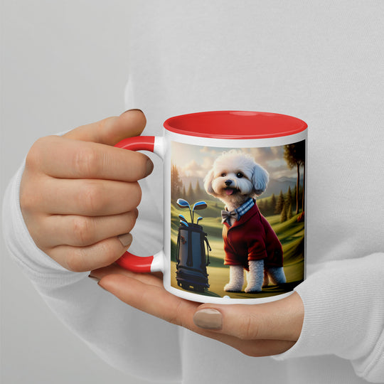 Maltipoo Golfer- Mug with Color Inside v10