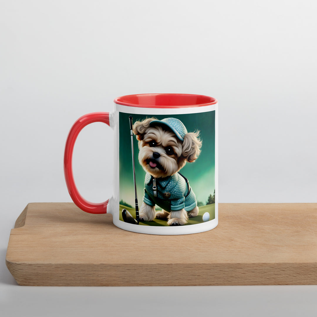 Shih-Poo Golfer- Mug with Color Inside