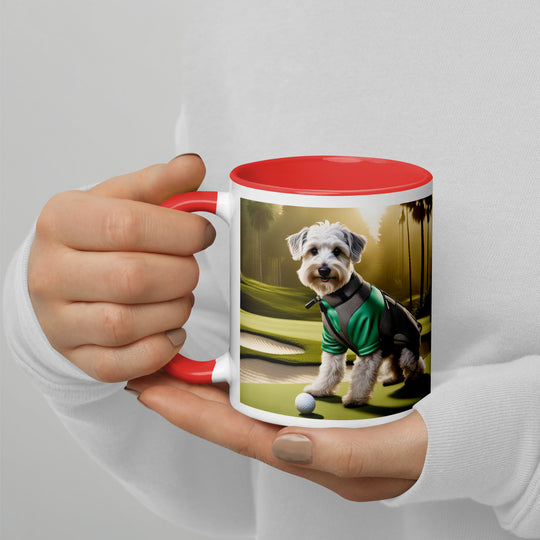 Schnoodle Golfer- Mug with Color Inside v3