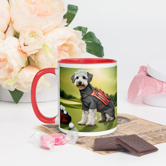 Schnoodle Golfer- Mug with Color Inside v6