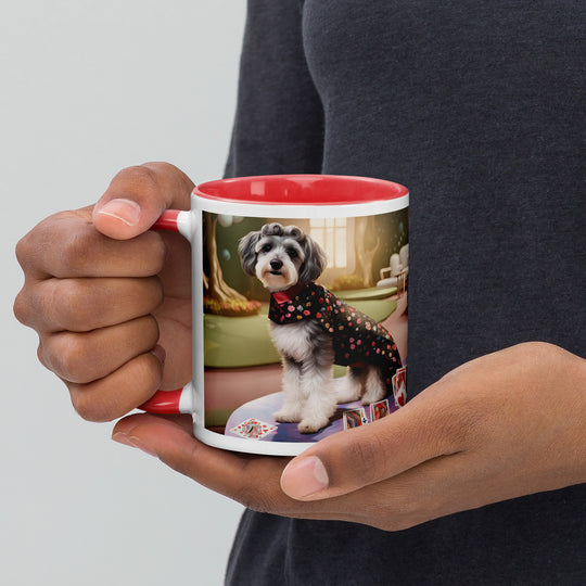 Schnoodle Golfer- Mug with Color Inside v7