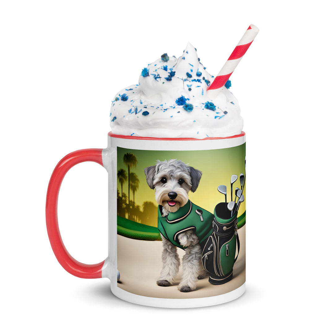 Schnoodle Golfer- Mug with Color Inside v13