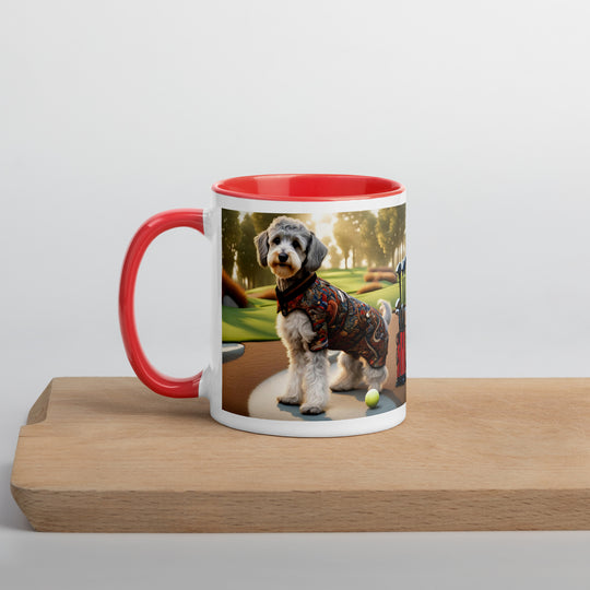 Schnoodle Golfer- Mug with Color Inside v14