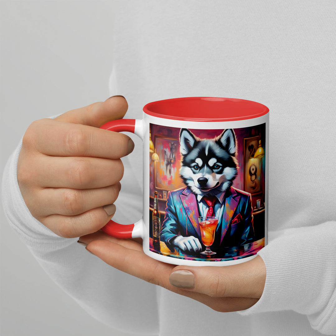 Pomsky General- Mug with Color Inside v4