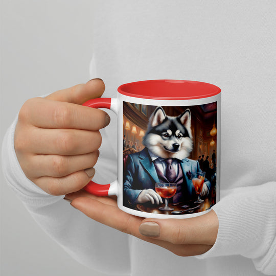 Pomsky General- Mug with Color Inside v8