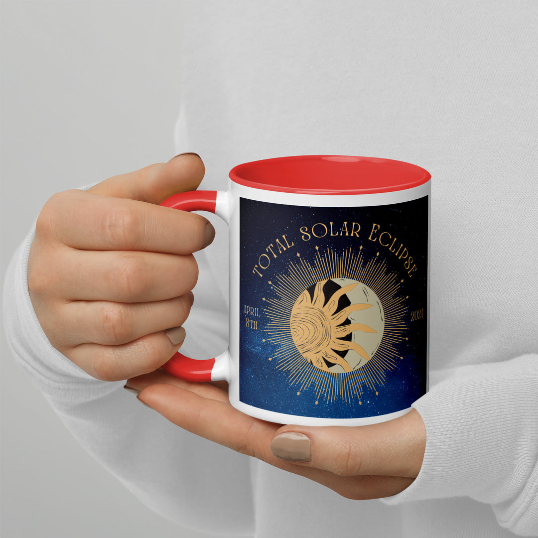 Golden Retriever Eclipse- Mug with Color Inside v2