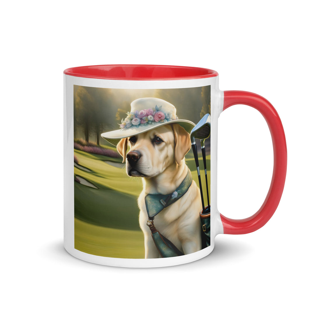 Mug with Color Inside-Labrador Retriever Golfer V4