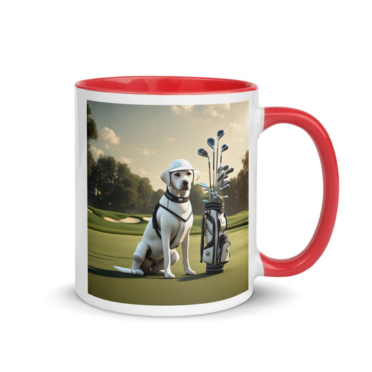 Mug with Color Inside-Labrador Retriever Golfer V5