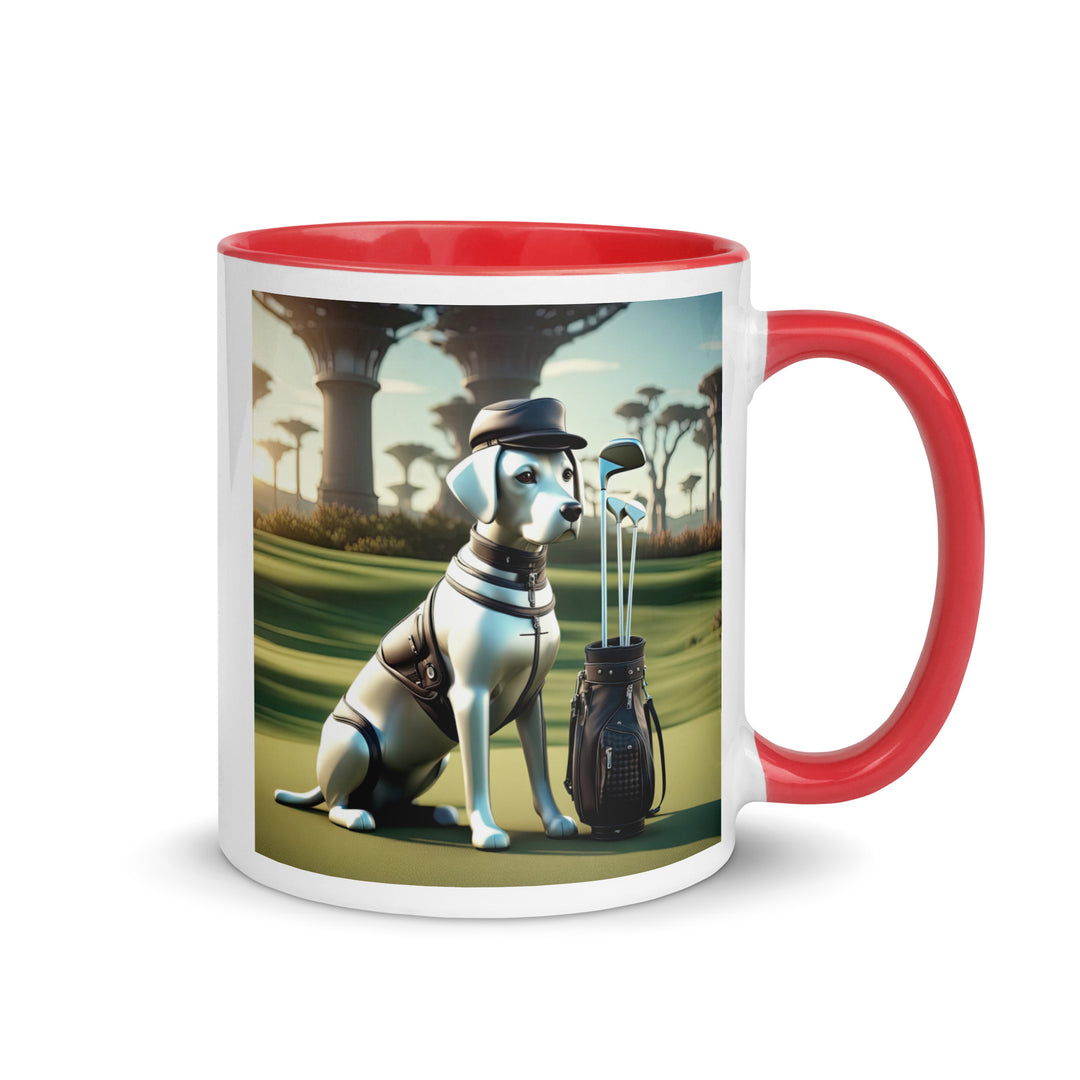 Mug with Color Inside-Labrador Retriever Golfer V11