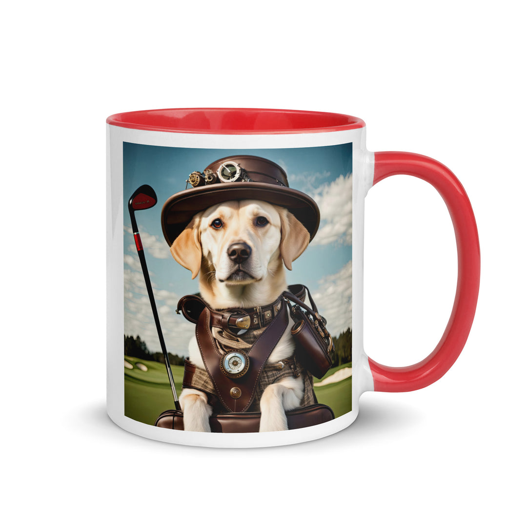 Mug with Color Inside-Labrador Retriever Golfer V12