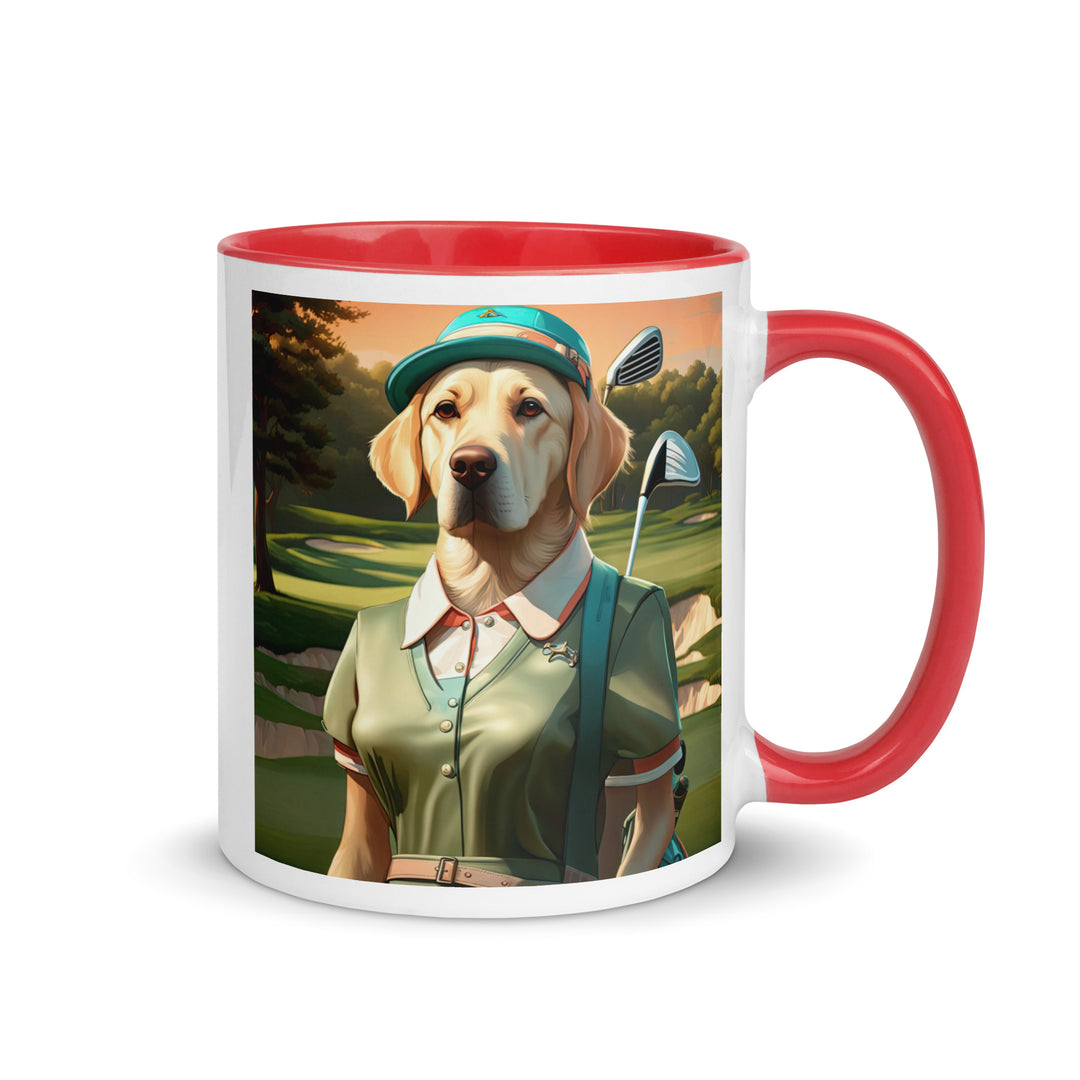 Mug with Color Inside-Labrador Retriever Golfer V15