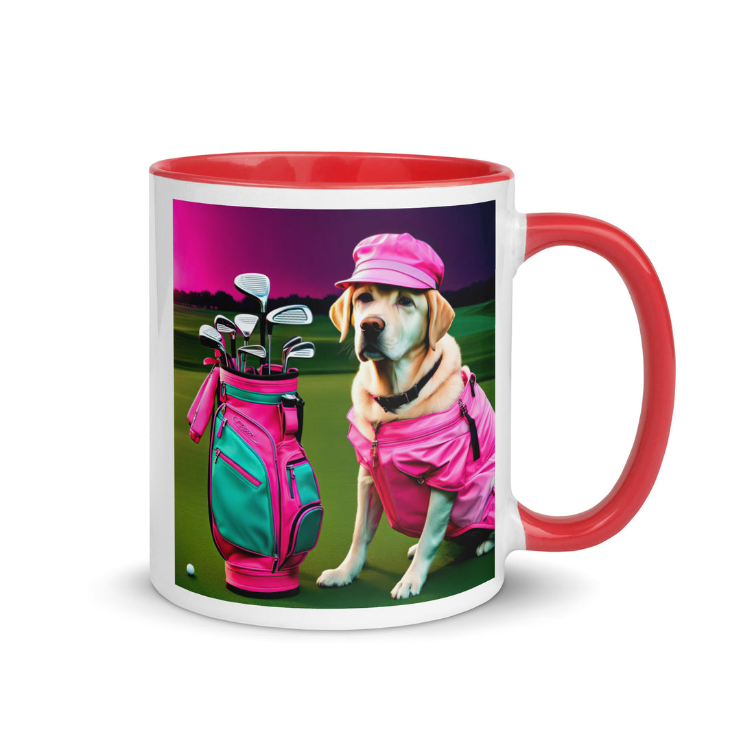 Mug with Color Inside-Labrador Retriever Golfer V16