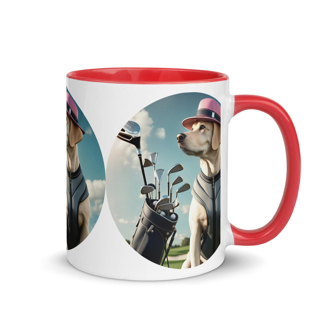 Mug with Color Inside-Labrador Retriever Golfer V24