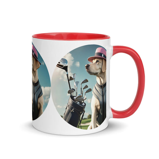 Mug with Color Inside-Labrador Retriever Golfer V24