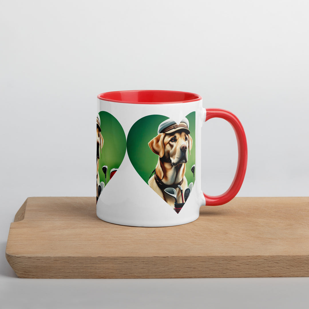 Mug with Color Inside-Labrador Retriever Golfer V26