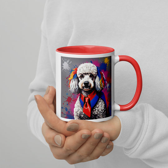 Poodle- Mug with Color Inside v4