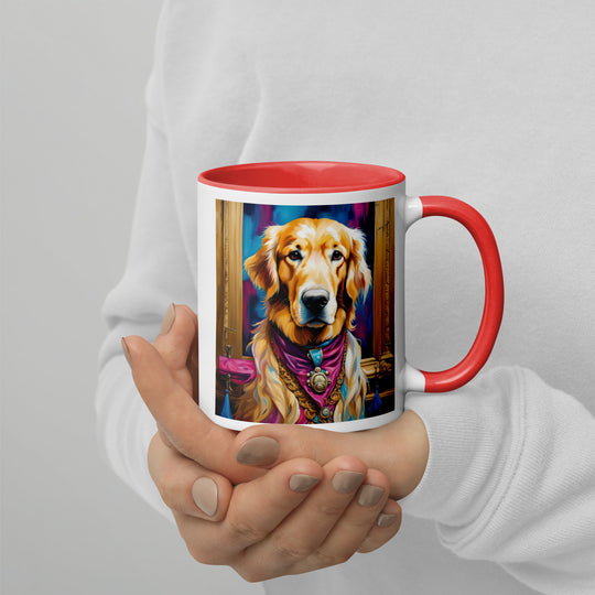 Golden Retriever- Mug with Color Inside V4