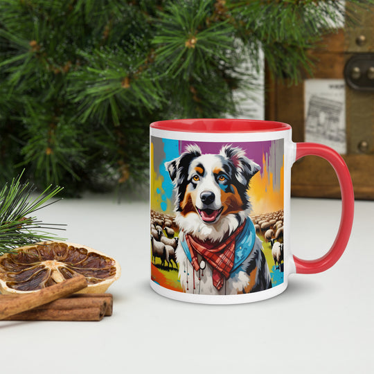 Australian Shepherd- Mug with Color Inside v3