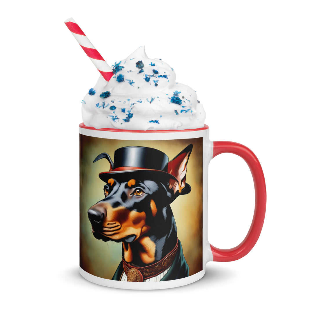 Doberman Pinscher- Mug with Color Inside v3