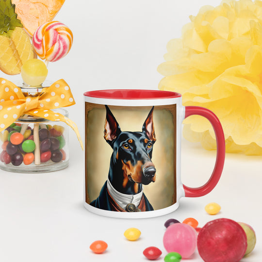 Doberman Pinscher- Mug with Color Inside v4