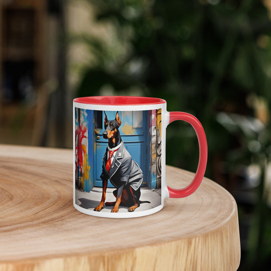 Doberman Pinscher- Mug with Color Inside v5