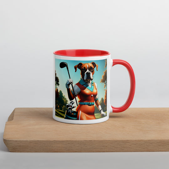 Boxer Golfer- Mug with Color Inside v4