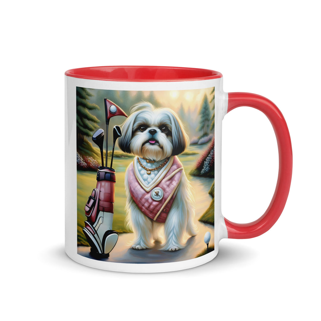 Shih Tzu Golfer- Mug with Color Inside