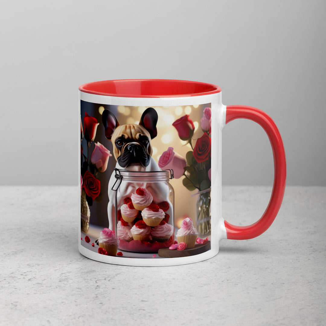 French Bulldog Romantic- Mug with Color Inside v2