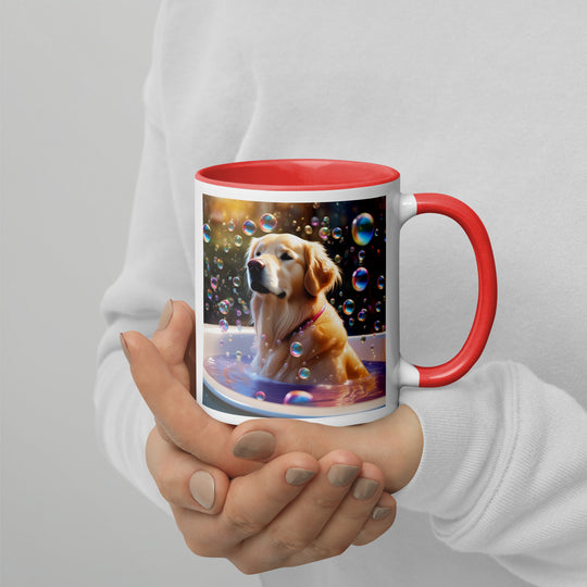 Golden Retriever Romantic- Mug with Color Inside v2