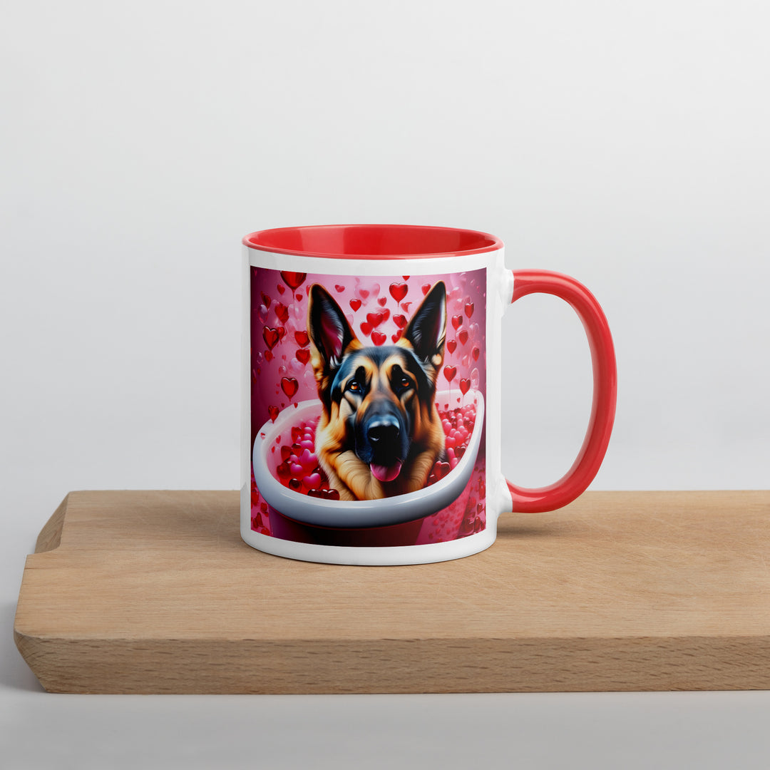 German Shepherd Romantic- Mug with Color Inside