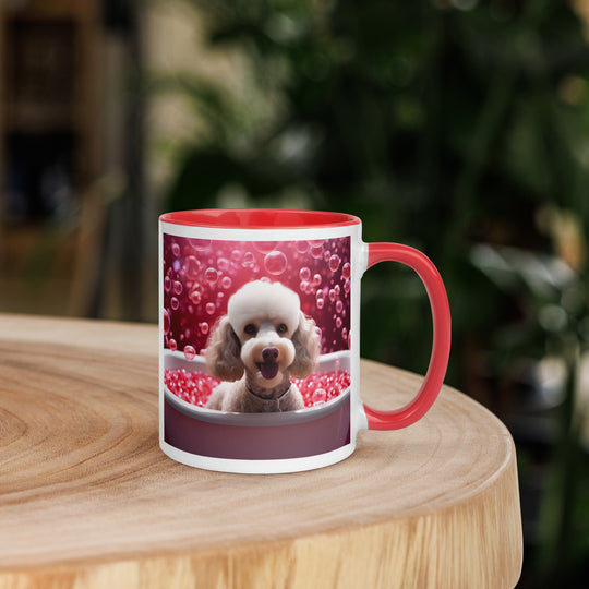 Poodle Romantic- Mug with Color Inside