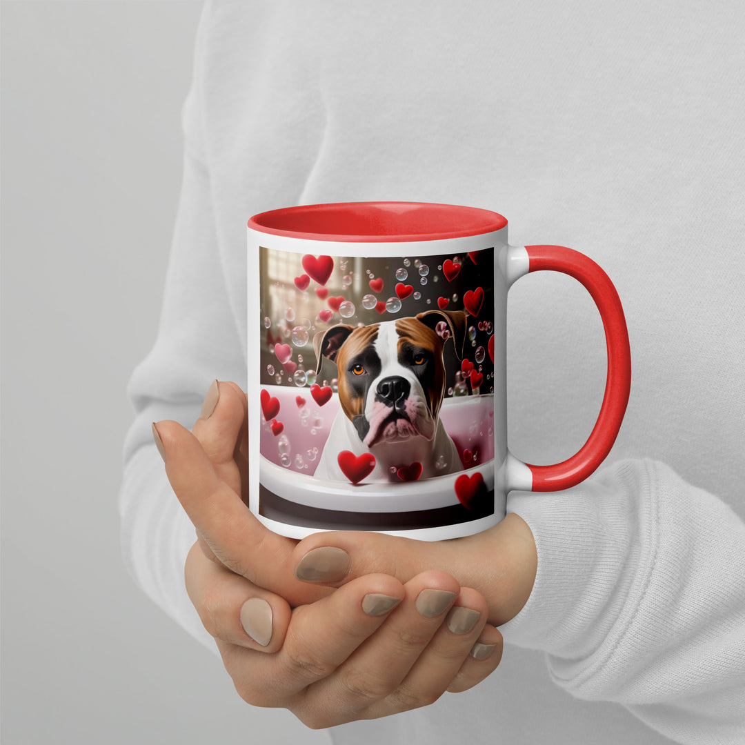 American Bulldog Romantic- Mug with Color Inside