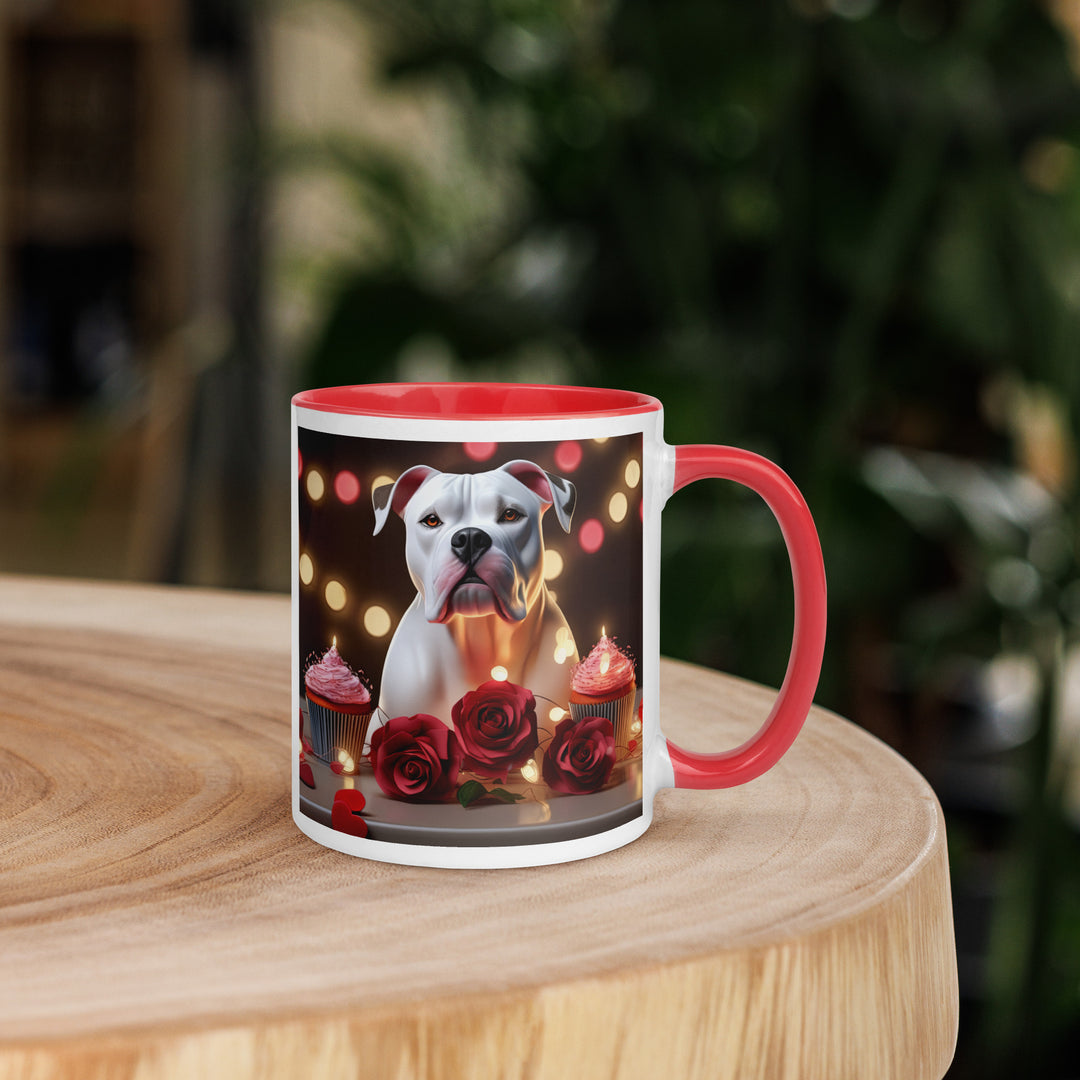 American Bulldog Romantic- Mug with Color Inside v2