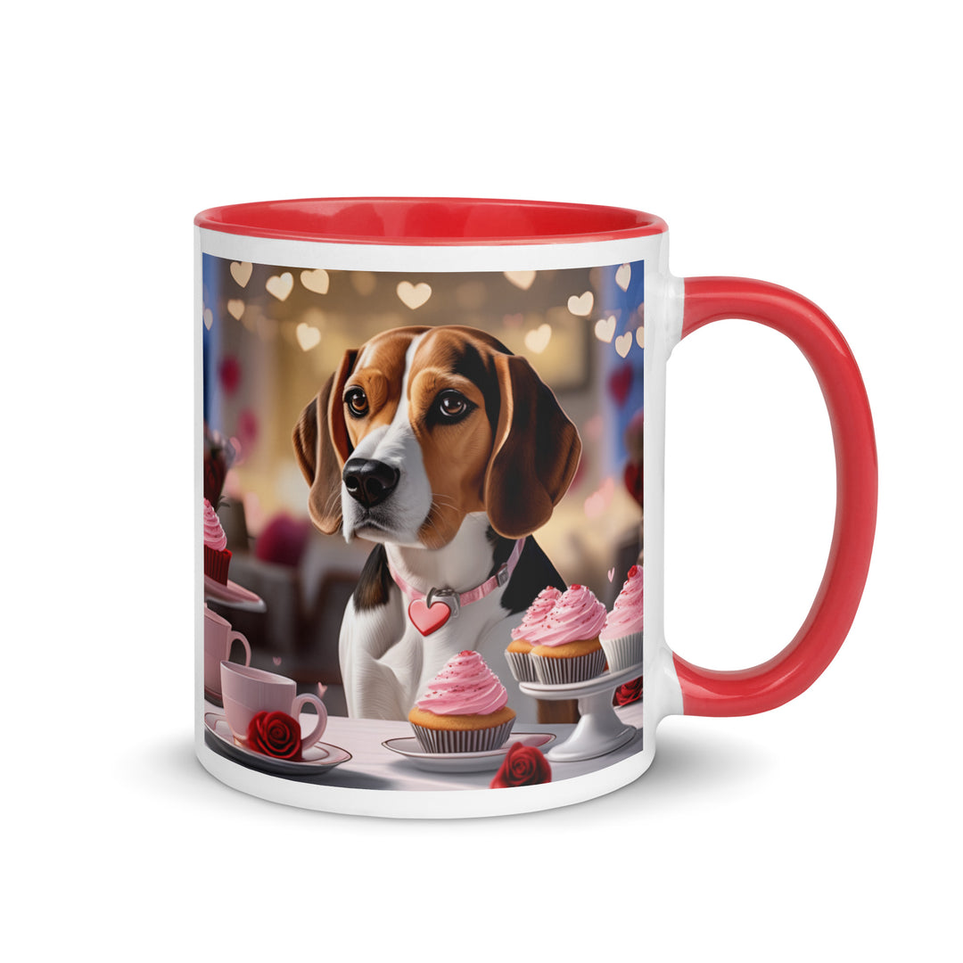 Beagle Romantic- Mug with Color Inside v2