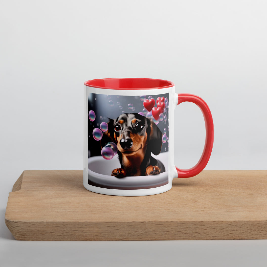 Dachshund Romantic- Mug with Color Inside