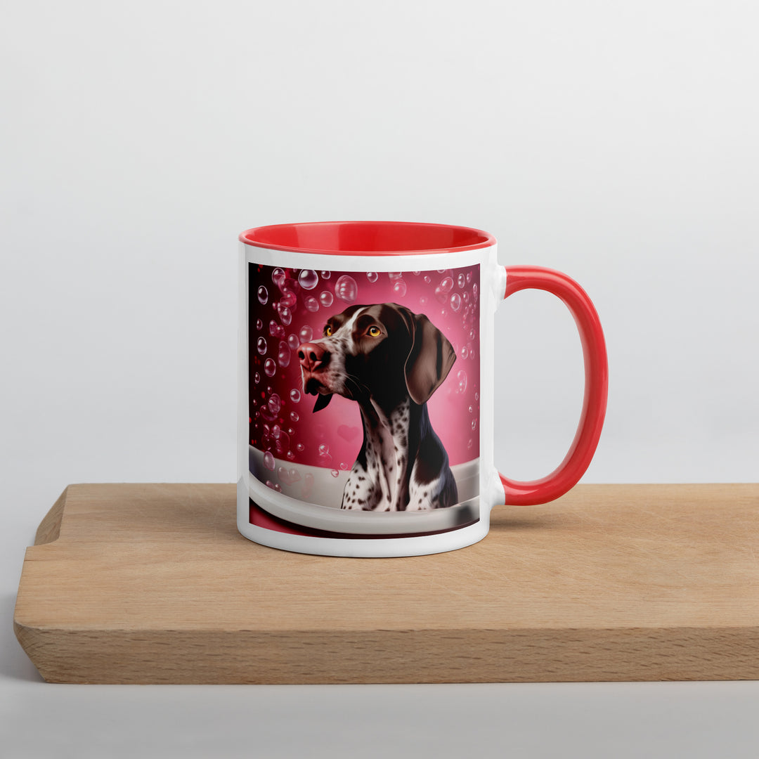 German Shorthaired Pointer Romantic- Mug with Color Inside v3