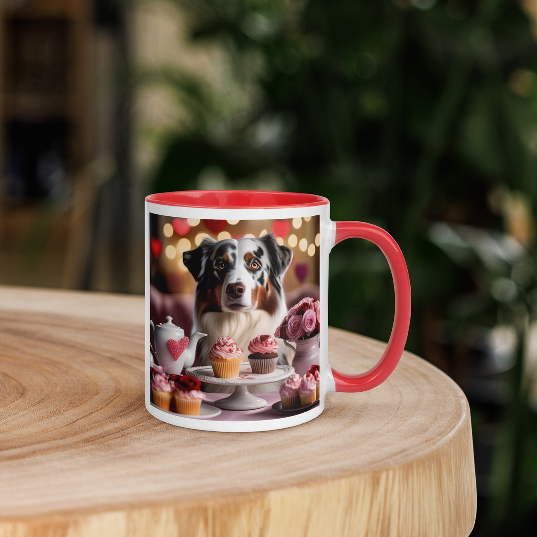 Australian Shepherd Romantic- Mug with Color Inside