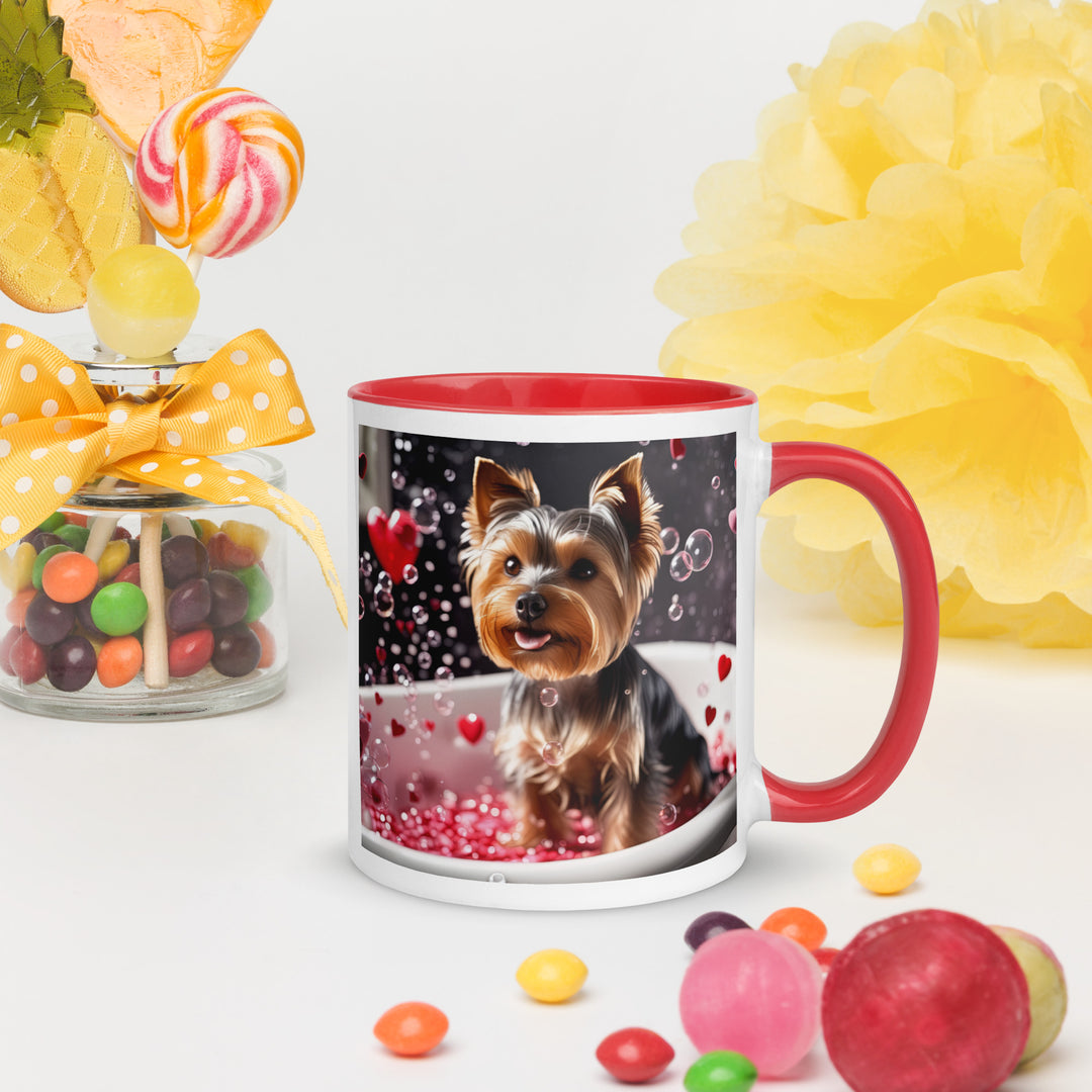 Yorkshire Terrier Romantic- Mug with Color Inside