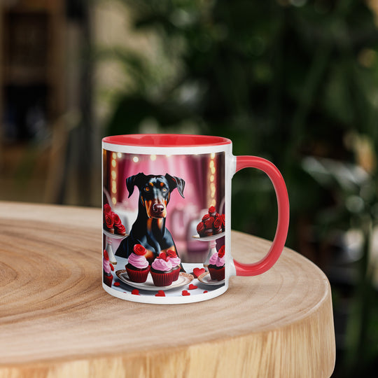 Doberman Pinscher Romantic- Mug with Color Inside